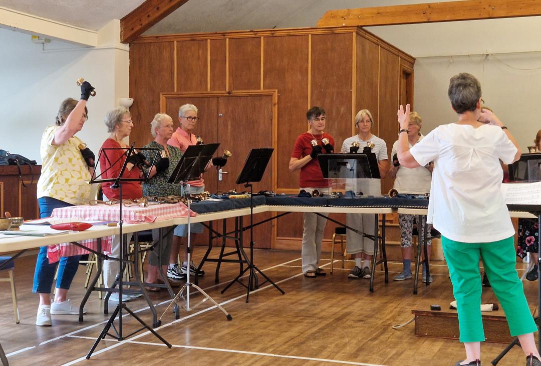 with Sandra Winter Alton Handbell Ringers